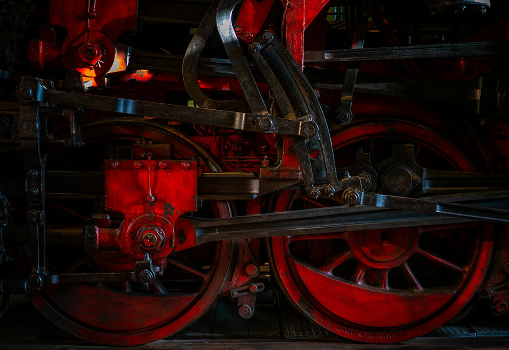Eine Dampflok im Technikmuseum Berlin